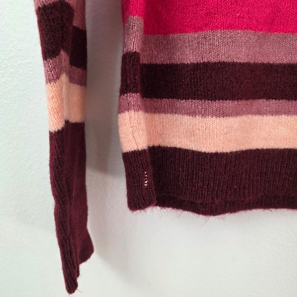 A New Day Coral Striped Crewneck Sweater - Picture 4 of 6